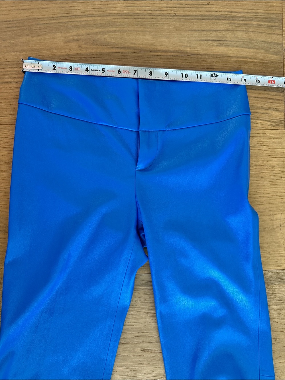 Alice + Olivia Electric Cobalt Blue Faux Leather Bootcut Pants - Picture 12 of 14